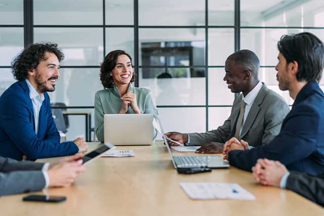 business team in a conference room